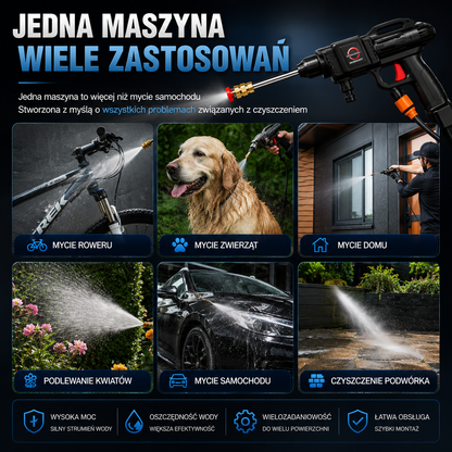 MobiWash™ - Mobilna Myjka Akumulatorowa z Zestawem Akcesoriów