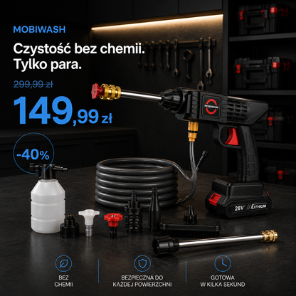 MobiWash™ - Mobilna Myjka Akumulatorowa z Zestawem Akcesoriów
